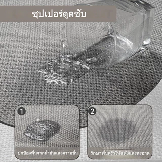 VELOREE พรมเช็ดเท้าในครัว พรมเช็ดเท้าแบบยาว พรมมินิมอล ซับน้ำได้ดี พรมปูพื้น หนานุ่ม ซับน้ำมัน กันลื่น 75/120/150 ซม.