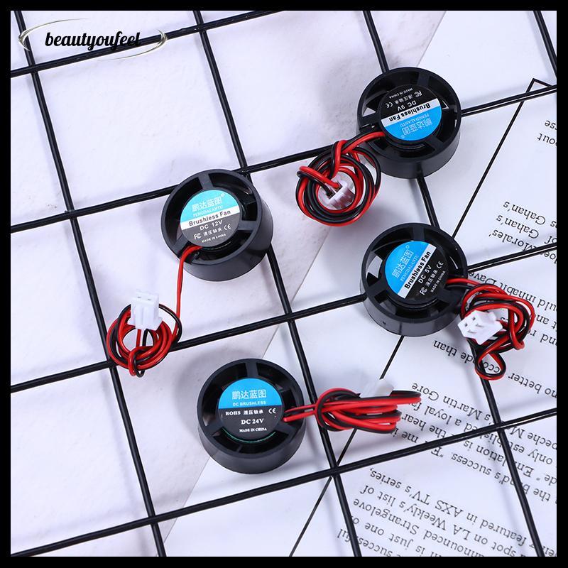 [Beautyoufeel] Mini 2510 25*10 มม.DC 5V 9V 12V 24V รอบ 2-Pin Cooler Brushless Chipset ฮีทซิงค์ Mute 