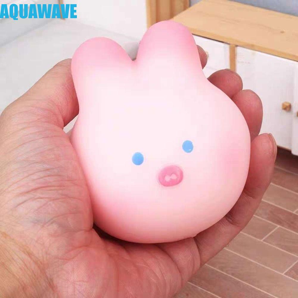 น้ํา หมูสีชมพูบีบของเล่น,การ์ตูนสัตว์กระต่ายบีบของเล่นหยิก, ปล่อยของเล่น โมจิ สีชมพู น่ารัก ดอกซากุระหมูของขวัญวันเกิด