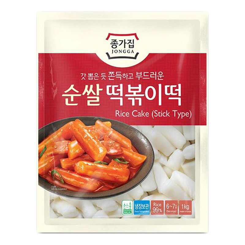 ชองกา แป้งต๊อกป็อกกิ แท่งใหญ่ 1 กก. (JONGGA Long Tokpokki Big 1 kg) โปโลแมน POLOMAN