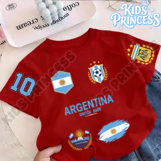COD KIDS PRINCESS 2026 world cup jersey เสื้อแข่ง kids fashion เสื้อเชิ้ตเด็ก เสื้อแขนสั้นเด็ก ทรงหลวม ใส่สบาย W195