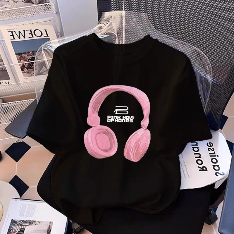 [พร้อมส่ง] 100% ฝ้ายแท้/เสื้อยืดเด็ก/เสื้อยืดคอกลมซับเหงื่อบางสไตล์เกาหลีแฟชั่นสำหรับเด็กหญิง ขนาด 90-150