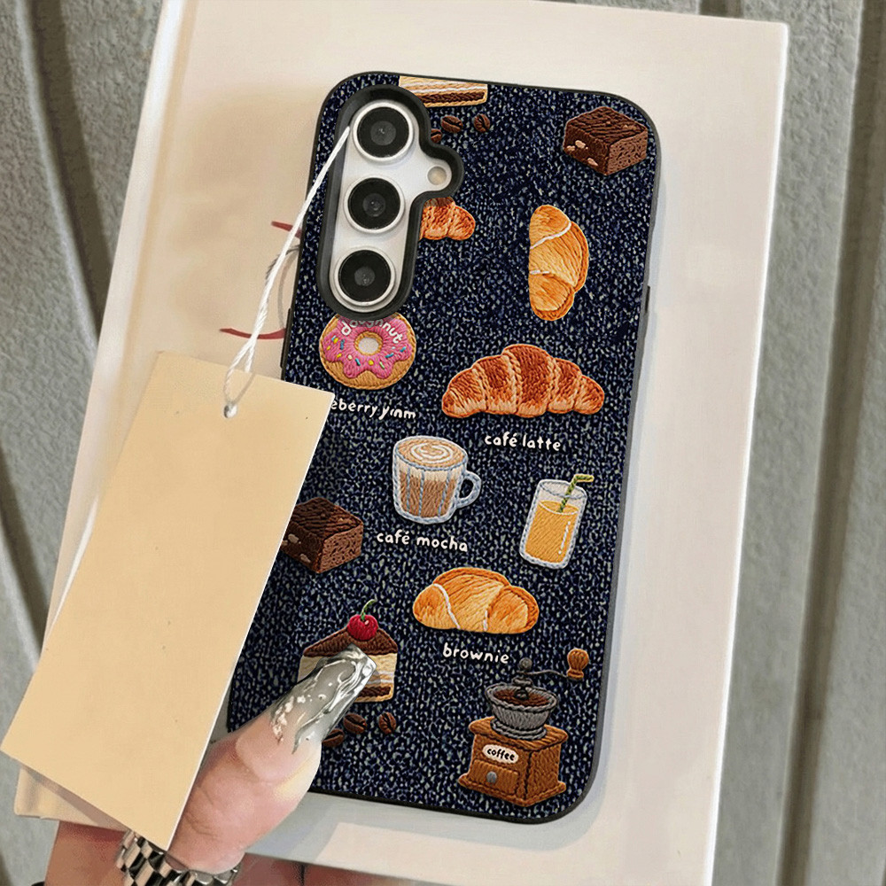 เคส for Samsung A07 A17 A56 A55 A16 A15 A35 A05S A26 A36 A54 S23 S25 S26 Ultra S24FE ลวดลายขนมหวาน เ