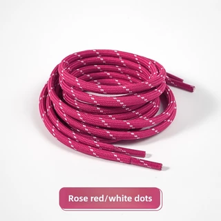 เชือกผูกรองเท้าทรงกลมลายจุดโพลีเอสเตอร์สีขาวสีดําสีขาว, เชือกผูกรองเท้าทดแทนรองเท้าผ้าใบสําหรับเดินป่ากลางแจ้งรองเท้าลําลอง
