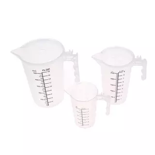 (GOOD) 100/250/500ML ถ้วยตวงเหยือกใสเบเกอรี่แป้งครัวน้ําพร้อมฝาปิด Sc (ใหม่)