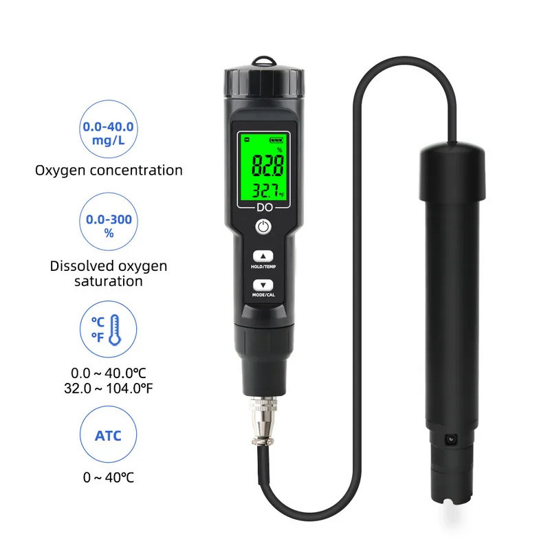 อัพเกรดใหม่ Professional DO9100 ละลายออกซิเจนเมตร Digital DO Test เครื่องวิเคราะห์คุณภาพน้ําสําหรับน