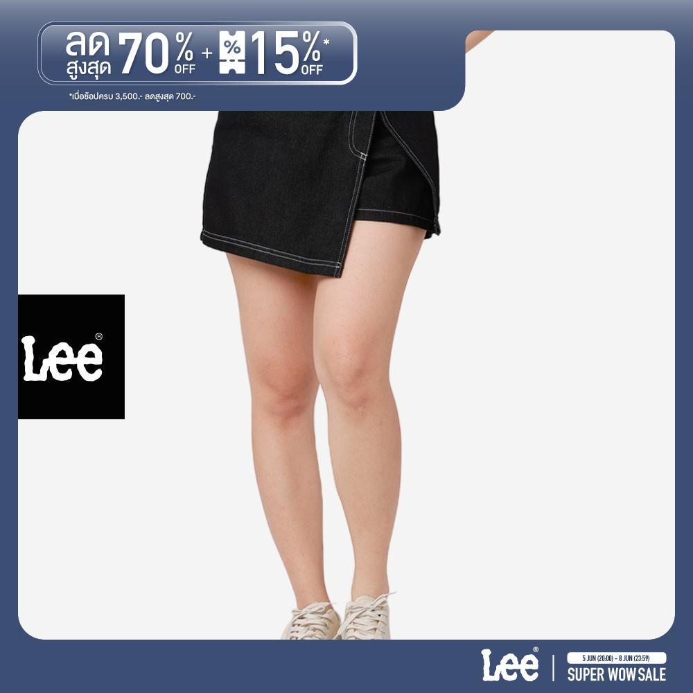 LEE กระโปรงกางเกงขาสั้นผู้หญิง คอลเลคชั่น Lee Pink รุ่น LE S225WSKON41 สีดำ