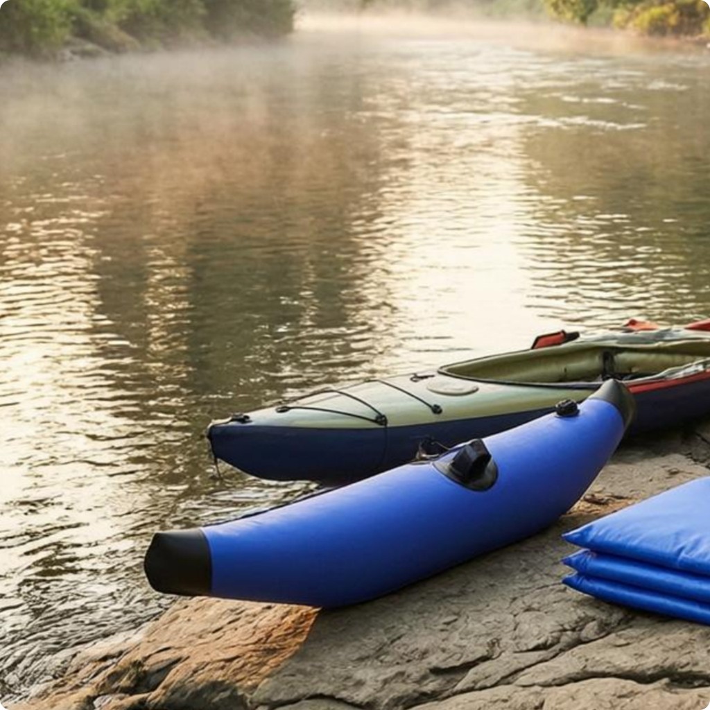 Kayak Outrigger ทุ่นเรียวปลาย Inflatable Outrigger ทุ่น Inflatable Kayak Stabilizer Top สิ่งที่แนบมา