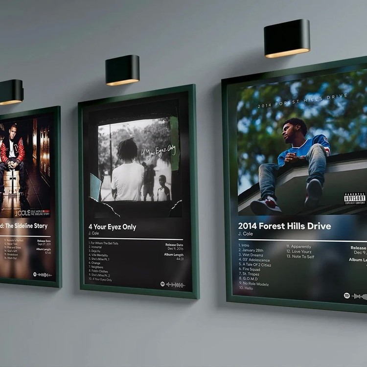 Nordic Pop อัลบั้มปกโปสเตอร์ความงาม Rapper Hip Hop Rock เพลง Star J.Cole ไดรฟ์ Kod ผ้าใบ Wall Art ภา
