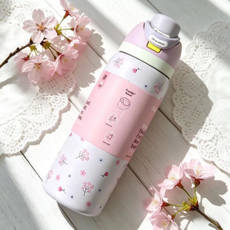 Owala FreeSip ขวดน้ํา 24oz/32oz, 304 สแตนเลสสูญญากาศฉนวน Tumbler พร้อมฟาง, Leakproof BPA ฟรีกีฬาขวดดื่ม