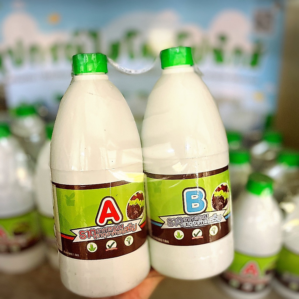 ปุ๋ยไฮโดรโปนิกส์ 1 ลิตร ชนิดน้ำ #ปุ๋ยAB
