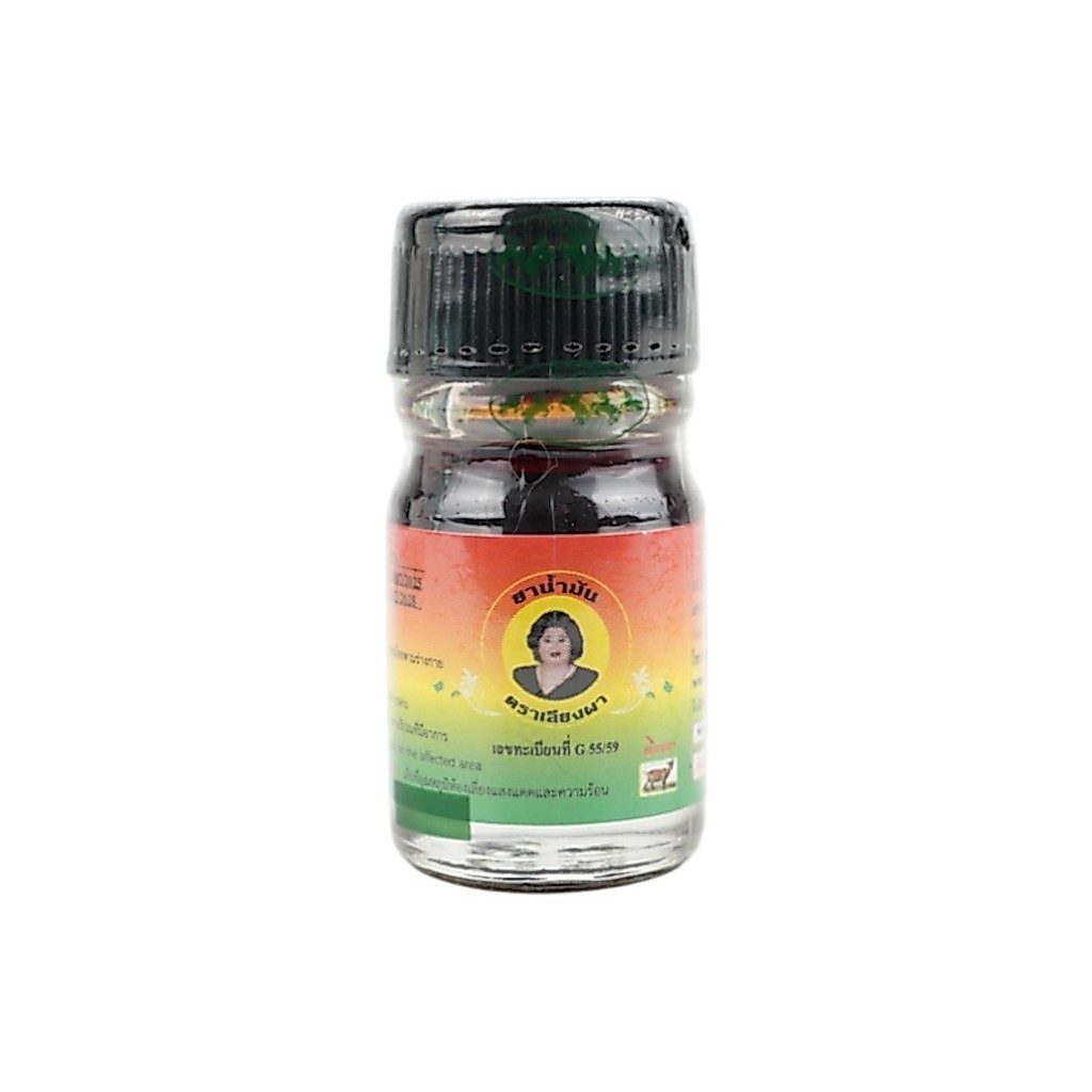 แม่กุหลาบ น้ำมันสีน้ำตาล สูตรเลียง 3 ml นวดคลายปวดเมื่อย Brown Oil