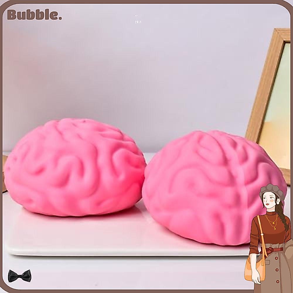 ฟอง ของเล่นสกุชชี่สมองใหญ่, บรรเทาความเครียดทางประสาทสัมผัสผ่อนคลายลูกบอลความเครียด, ความแปลกใหม่นุ่มสมจริงออกแบบช้าเพิ่มขึ้นนุ่มบีบของเ