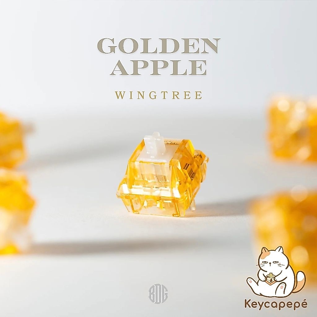 Wingtree Golden Apple V2 Tactile switch (10ชิ้น) pre lubed mechanical keyboard switch สวิตช์คีย์บอร์ด 2จังหวะ