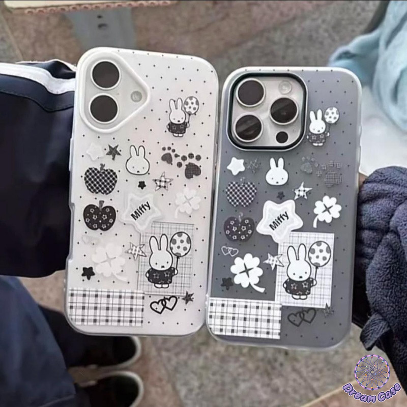 เคส2in1 Miffy สติกเกอร์ป้องกันฮิต OPPO A38 A18 A5 A6 A5i A3 X pro A60 A55 A15 A77 F31 A16 A79 A78 A57 A7 A98 A78 A58 A31