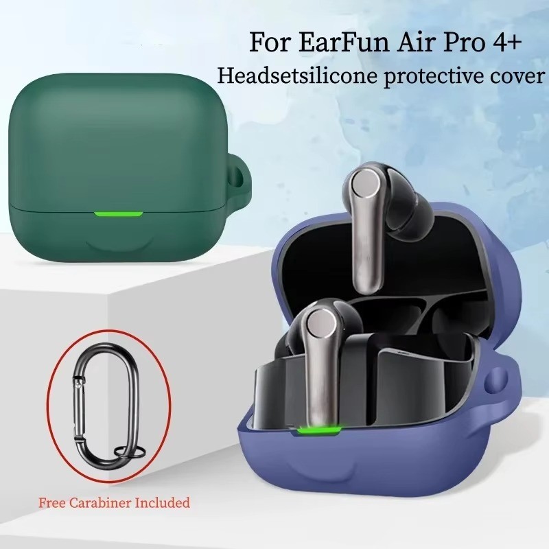 สําหรับ EarFun Air Pro 4 + ซิลิโคนเหลวหูฟังกล่องคุณภาพสูงสําหรับ EarFun Air Pro 4 Plus ไร้สาย Hearphone Shell อุปกรณ์เสริม