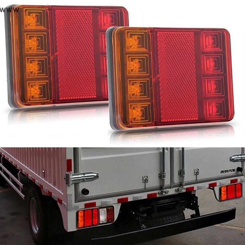 ไฟท้ายรถพ่วง LED 8ดวง12V DC กันน้ำได้