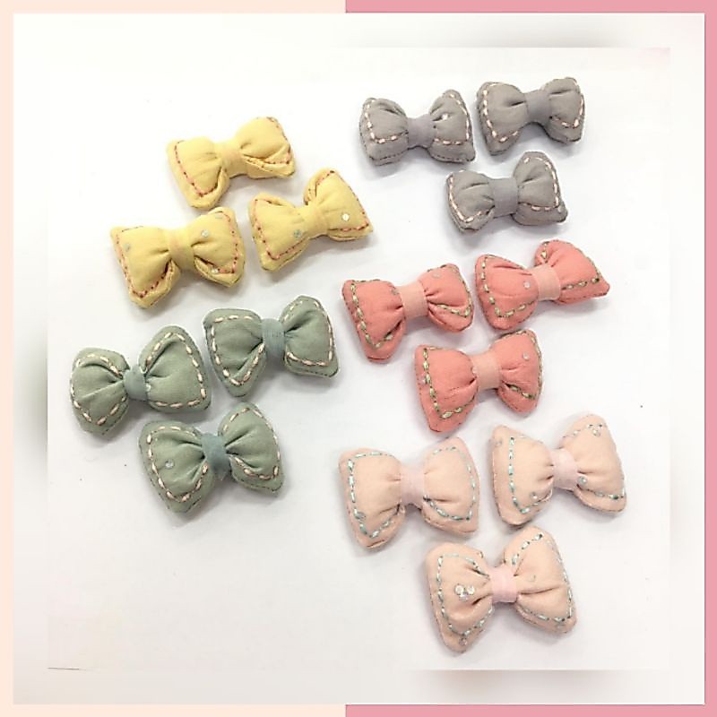 1PC-RIBBON DOLL APPLICATION / MINI RIBBON / คลิปน่ารัก MATERIAL