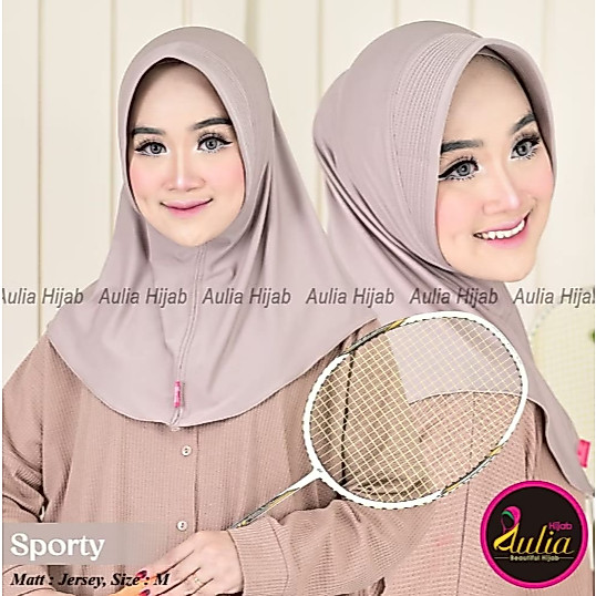 Bergo Sport M Jersey Premium Hijab Sports Ped Sports Hijab โดย Aulia