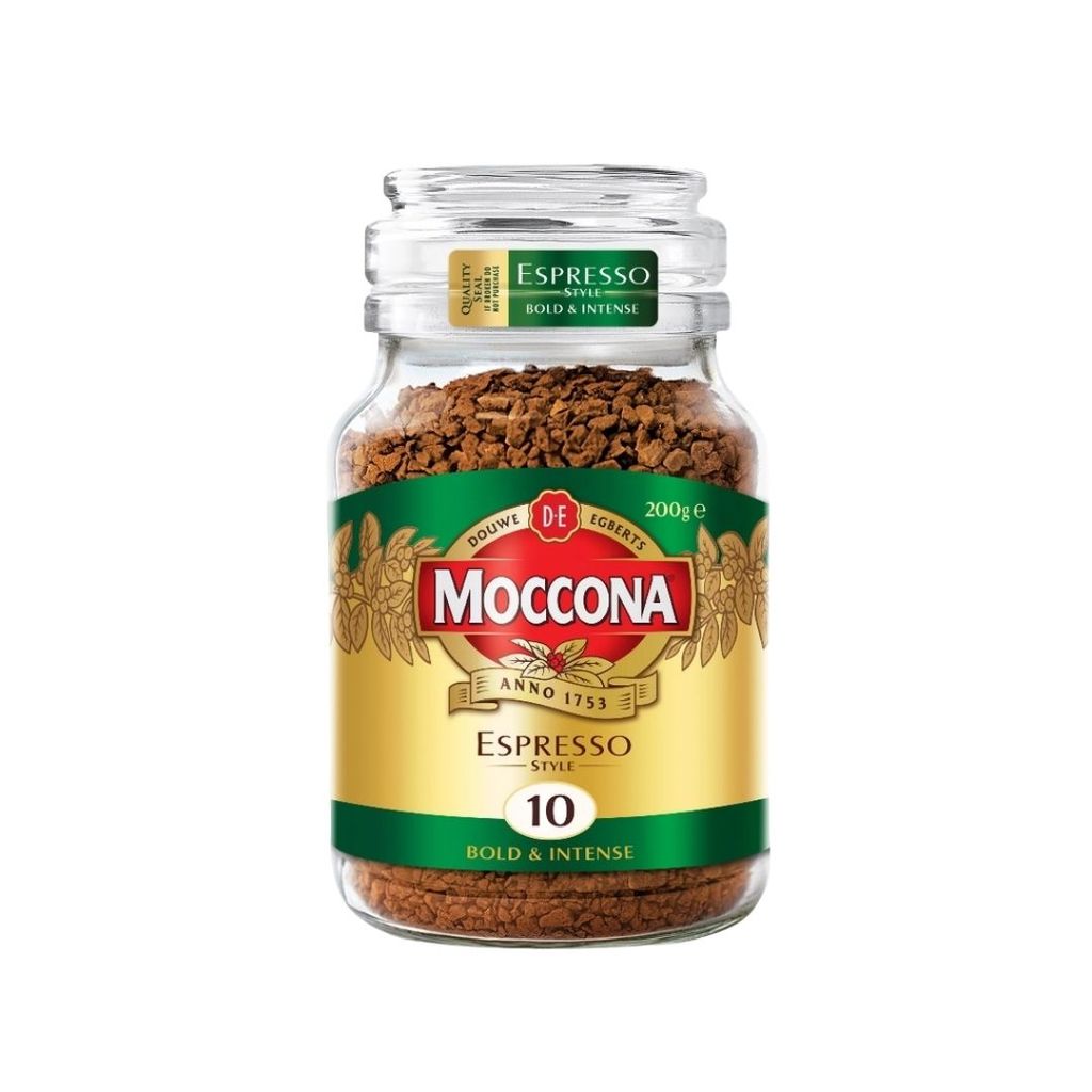มอคโคน่า พรีเมี่ยม เอสเปรสโซ่เบอร์10กาแฟสำเร็จรูปขวด Moccona Premium Espresso No.10 Jar 200g.