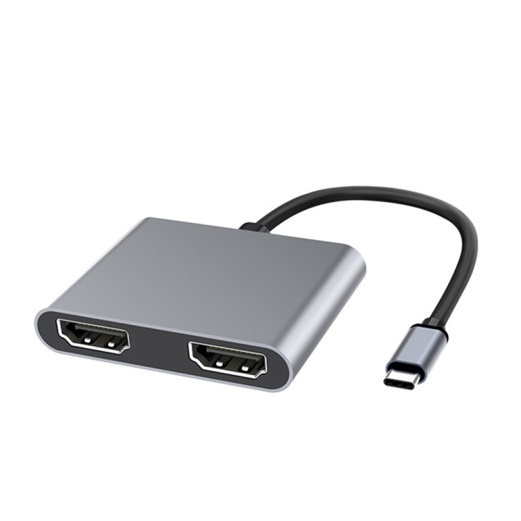 ใหม่ 2 in 1 มัลติฟังก์ชั่น USB-C / Type-C ถึง Dual HDMI HUB Docking Station