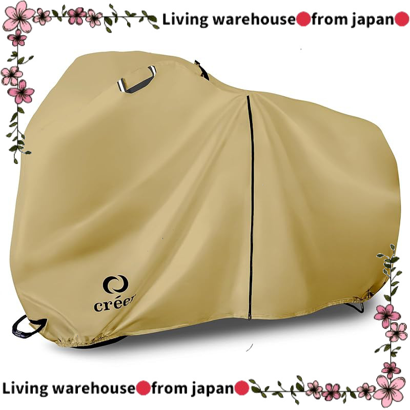 "Créer Waterproof Heavy-Duty Bicycle Cover - Tear-Resistant, UV Protected, Anti-Theft, 210D, Fits Up