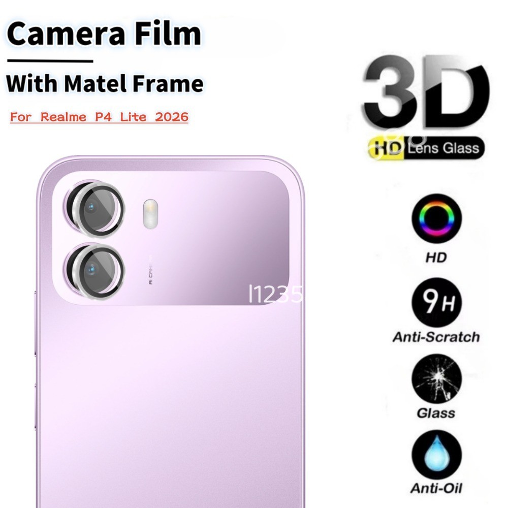 ฟิล์มกล้องสําหรับRealme P4 Lite RealmeP4Lite P4Lite P4x 4G 5Gกล้องเลนส์ProtectorอลูมิเนียมโลหะกระจกนิรภัยโลหะแหวนHDเลนส์ป้องกันฟิล์ม