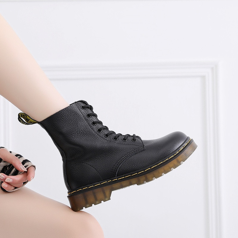 Dr Martens 1460 Lychee ของแท้หนังผู้หญิงแพลตฟอร์มรองเท้าสําหรับผู้หญิงรองเท้าผู้ชายรุ่นคู่