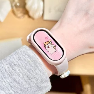 สายนาฬิกาแบบสปอร์ตสําหรับ Xiaomi Mi Band 10 9 8 NFC สายคล้องคอสร้อยข้อมือซิลิโคนกันน้ําอุปกรณ์เสริม