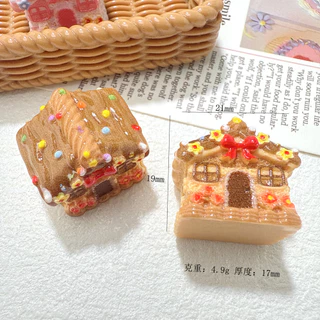 6 ชิ้น Candy Top Flower House 3D เรซิ่น Charms สําหรับ DIY(2-146)888
