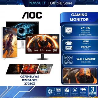 AOC GAMING MONITOR (เกมมิ่งมอนิเตอร์) Q27G4SL/WS - Q27G4/WS - 27G50Z 27" IPS
