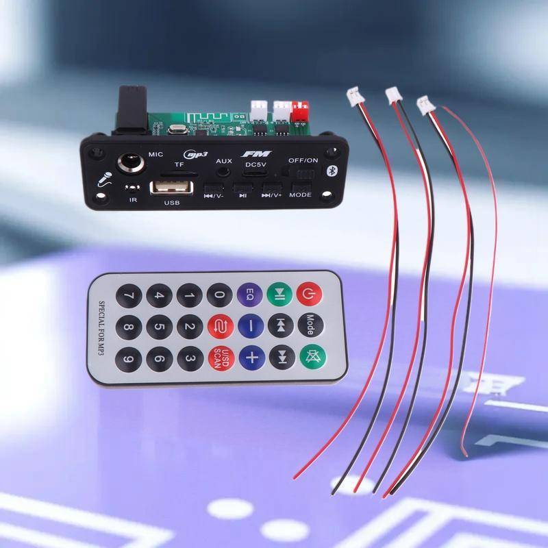 UM.T 1 ชุด 2*3 W/5 W เครื่องขยายเสียงเครื่องเล่น MP3 ถอดรหัส 5 V DIY MP3 เครื่องเล่นรถ FM วิทยุโมดูล