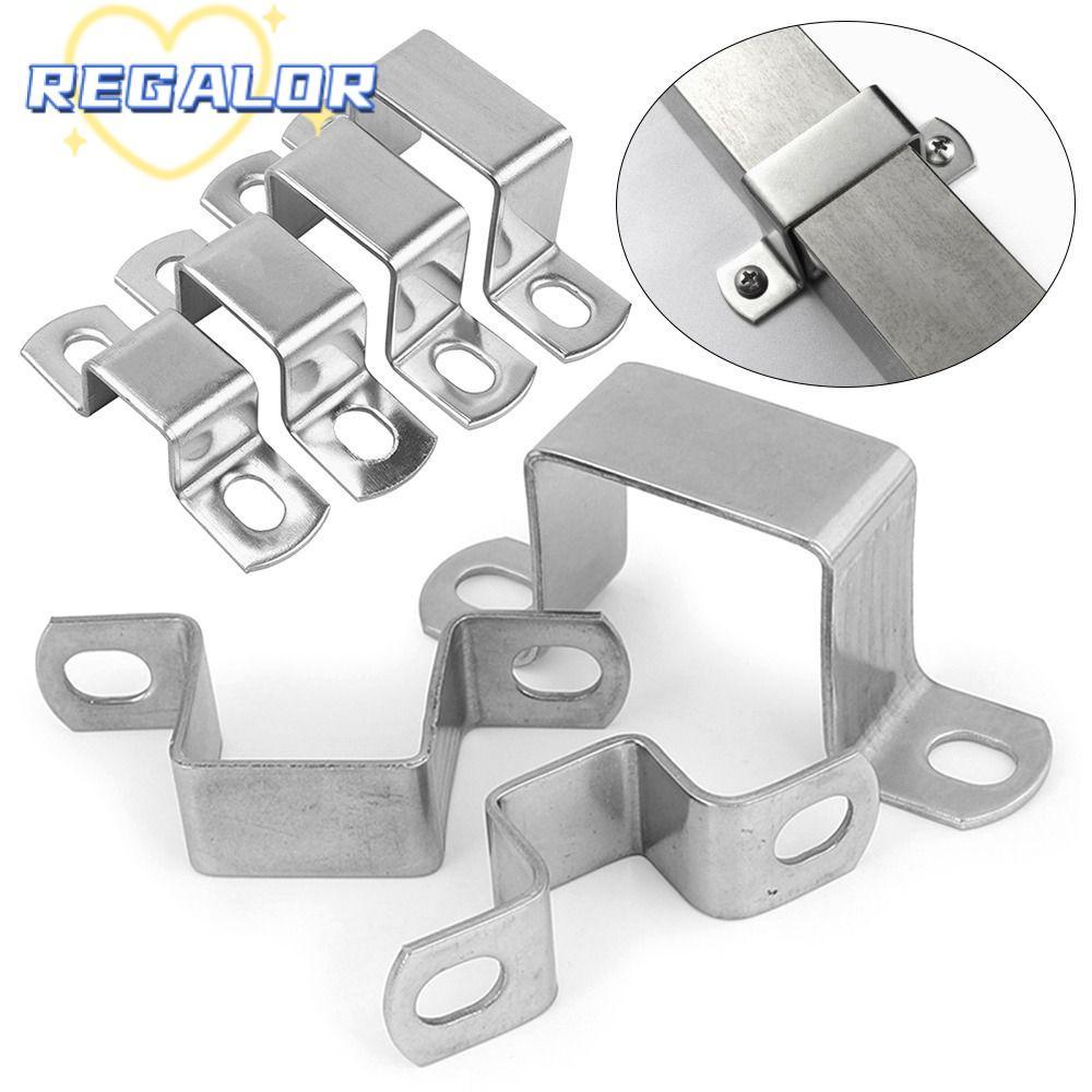 REGALOR0G แคลมป์ท่อ Horseback, คลิป M-รูป U สี่เหลี่ยมผืนผ้าสแควร์ Ohm Tube Card, Thicken Fastening 