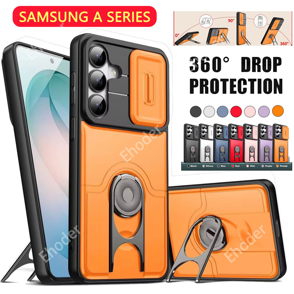SAMSUNG สําหรับSamsung Galaxy A57 A56 A55 A37 A07 A06 5Gหรูหราแม่เหล็กกันกระแทกPush Window CoverสําหรับA36 A35 A37 A26 A17 A16 A25 A53 A05 A05Sกันกระแทก