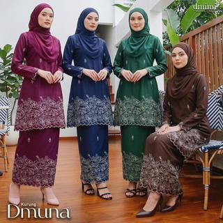 DMIMI Kurung Pahang DMUNA | Sulam Pahang Labuh | High Quality Germany Cotton Embroidery | Small Size to Plus Size