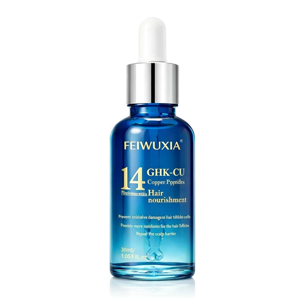 GHK-Cu Peptide Hair Serum, เปปไทด์ทองแดงสําหรับการเจริญเติบโตของเส้นผม, เซรั่มหนังศีรษะน้ําหนักเบาสํ