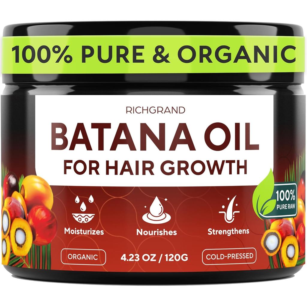 BatanaOilforHairGrowth-100%Raw&OrganicUnrefinedBatanaOil-ColdPressedHairMaskforScalpHealth,ThickerHa