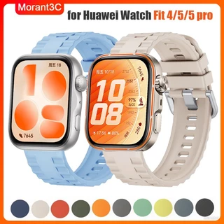 สายซิลิโคนสําหรับนาฬิกา Huawei Fit5/Fit 5 Pro กีฬาสร้อยข้อมือสําหรับ Huawei Watch Fit 3/4/4 Pro สายรัดข้อมือระบายอากาศอุปกรณ์เสริม