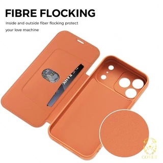 EIRVEXEL เคสแม่เหล็กหรูหราเข้ากันได้สําหรับ IPhone 17 16 15 14 13 12 11 Pro Max, X XR XS Max, พร้อมช่องใส่การ์ดแบบบูรณาการ, และกระเป๋าสตางค์ Flocking Flip