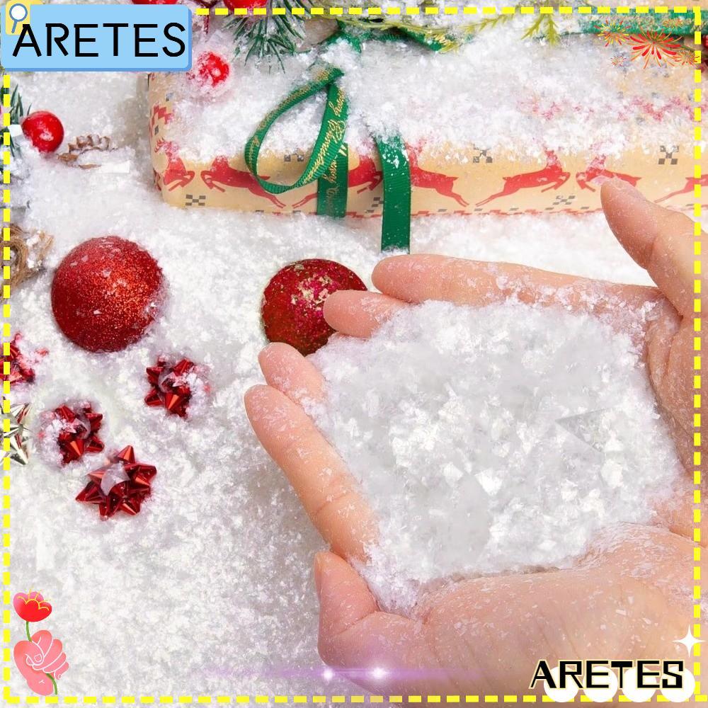 ARETS 20/100g หิมะปลอม, สีขาวที่มีสีสัน DIY หัตถกรรมผงหิมะประดิษฐ์,เกล็ดหิมะตกแต่งปุยเกล็ดหิมะคริสต์มาสหิมะตกแต่งพรรค