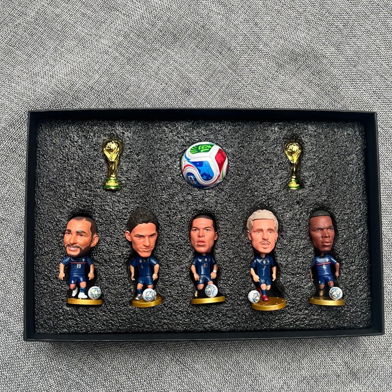 公仔套装Meijiamo Previous World Cup ยุโรปถ้วยเครื่องประดับฟุตบอล Messi C Royamar ชุดตุ๊กตาตกแต่งรถ EE9X