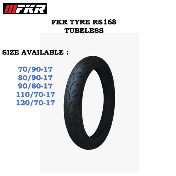 TAYAR FKR RS168 70/90-17, 80/90-17, 90/80-17, 110/70-17 & 120/70-17 TUBELESS