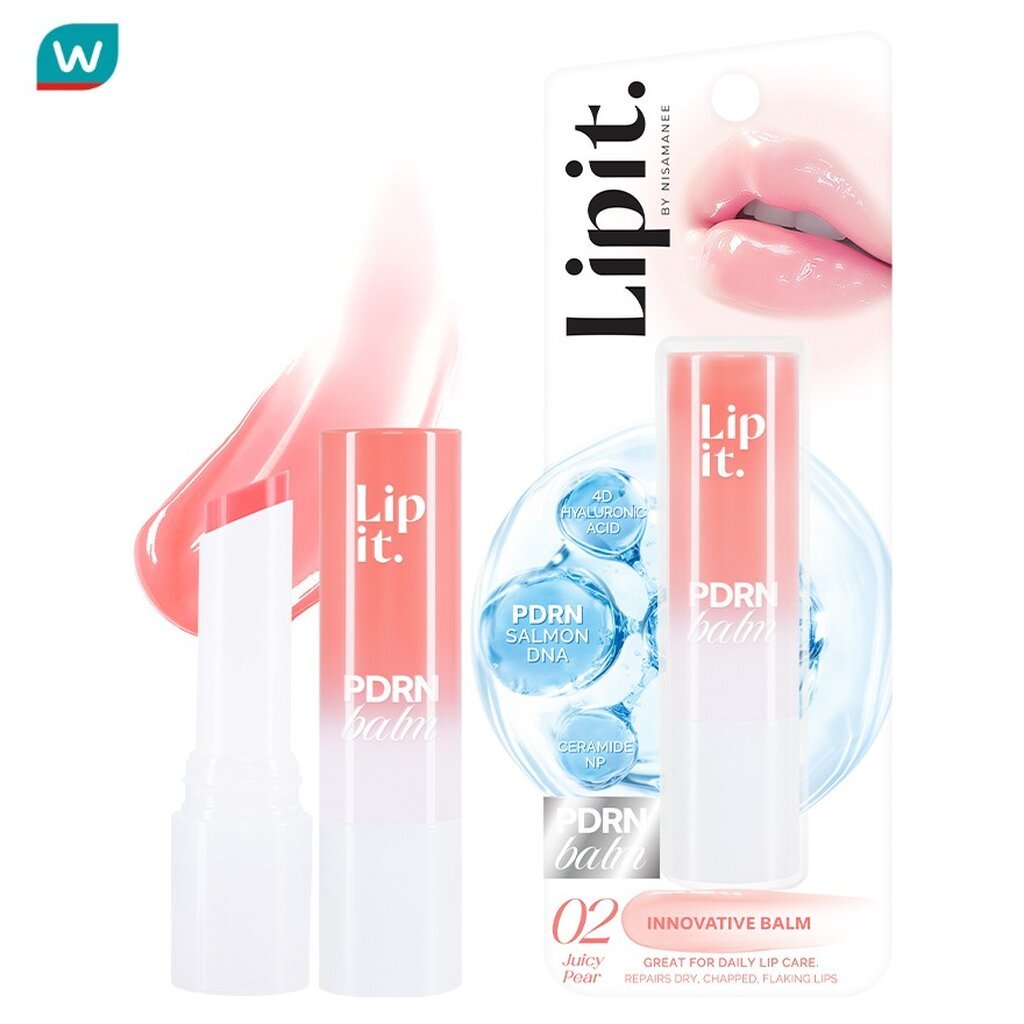 Lip It ลิปอิท พีดีอาร์เอ็น บาล์ม 3ก. 02 จูซี่แพร์