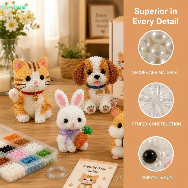 <Redhot> 3D Beaded Bird DIY Craft Kit ชุด 4 ชิ้นพร้อมวัสดุทั้งหมด & Step-by-Step Guide, เหมาะสําหรับตกแต่งบ้านงานอดิเรกของขวัญลดราคา