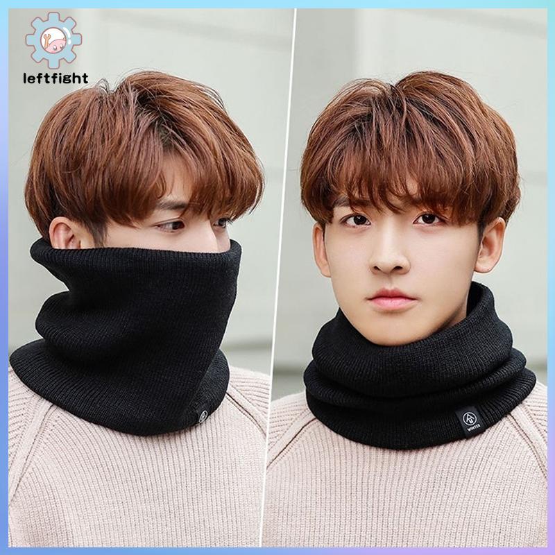 ซ้าย ถักผ้าพันคอฤดูหนาว Warm Snood ผ้าพันคอ Solid Thien ขนสัตว์ Ne อุ่น Unisex ผู้ชาย Ne ผ้าพันคอแหวนหญิงผ้าพันคอ GHT