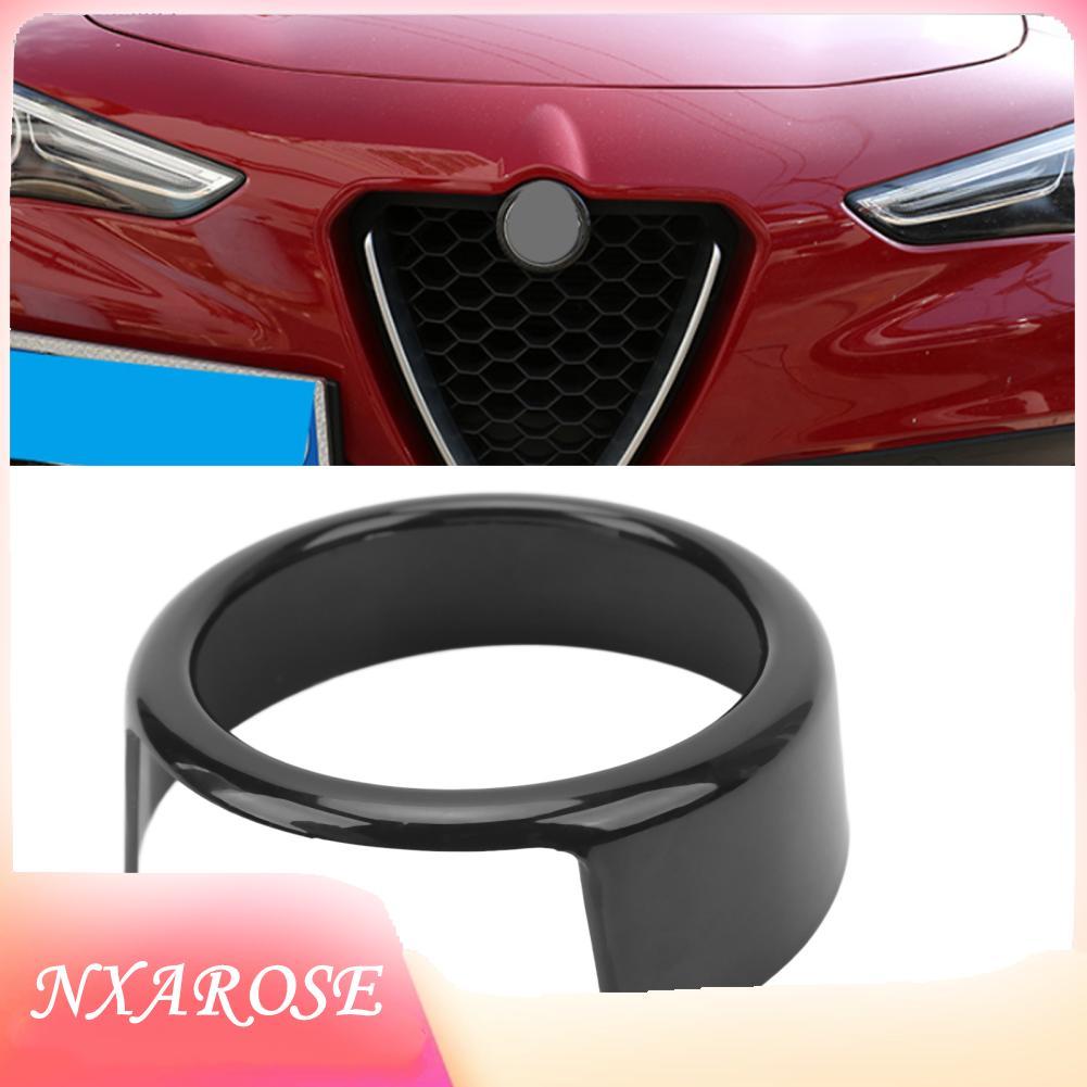 Nxarose Nxarose กระจังหน้าโลโก้แหวนภายนอกตราตกแต่งสำหรับ Alfa Romeo Giulia Stelvio เปลี่ยนสติ๊กเกอร์