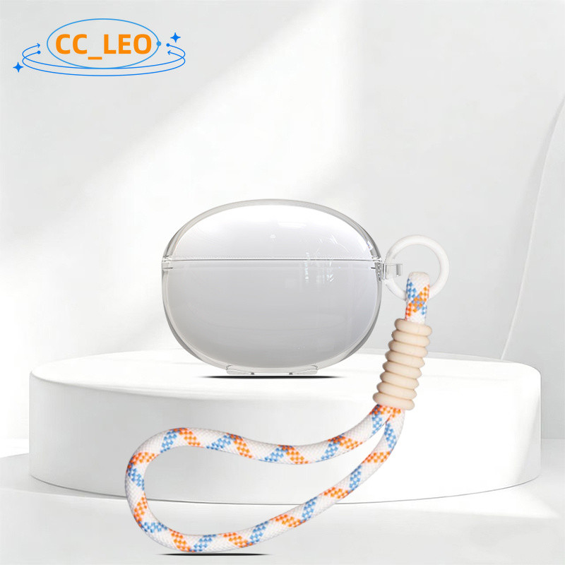 for EarFun Clip 2 Case Clear Soft Case with Cute Lanyard Suitable for EarFun Clip 2 Shockproof Shell Protective Sleeve