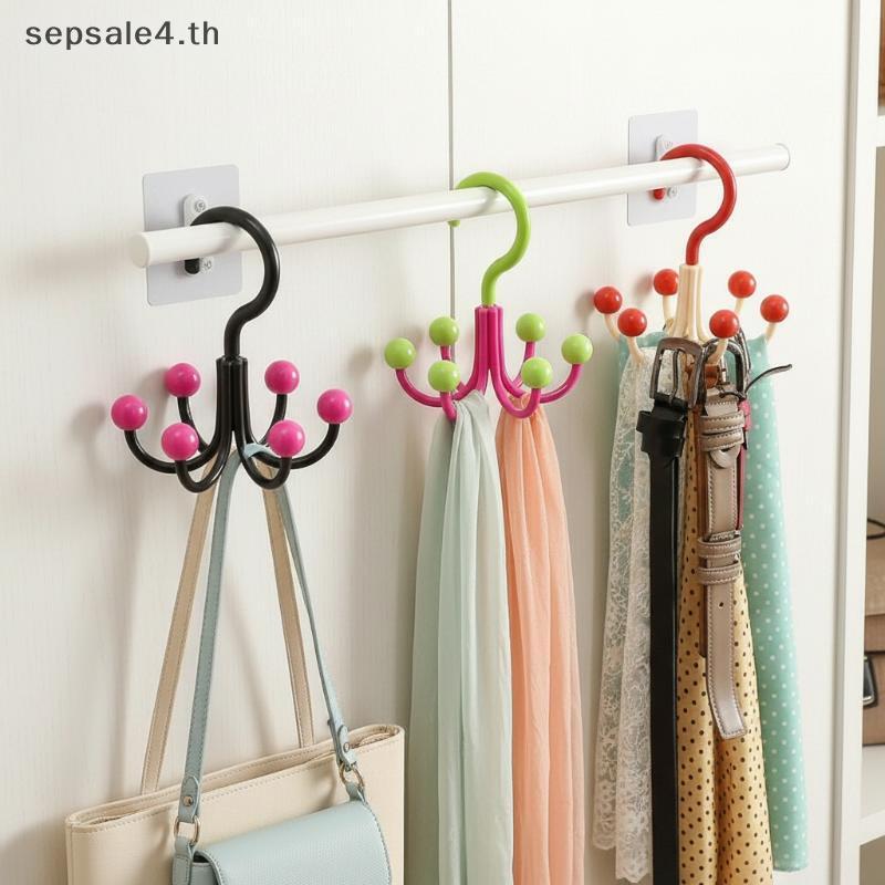 # sepsale # Dopamine 360° ไม้แขวนเสื้อแบบหมุนได้ 6 ลูกสําหรับพกพาและมัลติฟังก์ชั่น .
