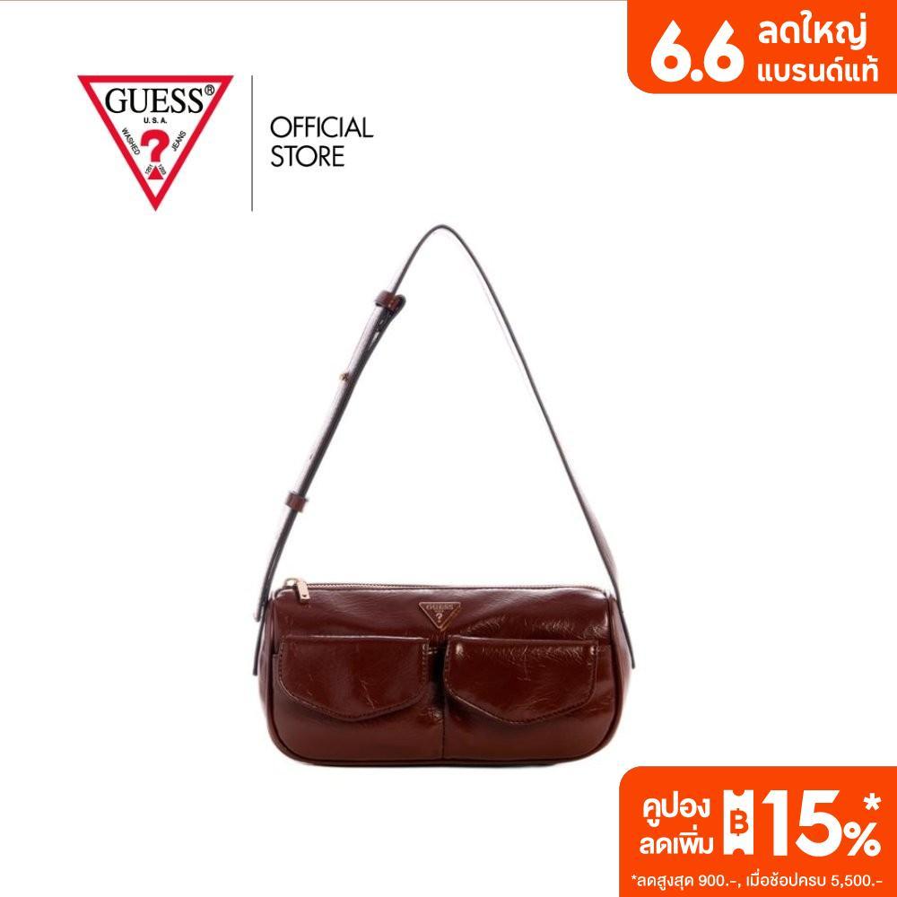 GUESS กระเป๋า รุ่น EG964617 WALDENA SML TOP ZIP SHLDR BAG SHOULDER BAG สีน้ำตาล