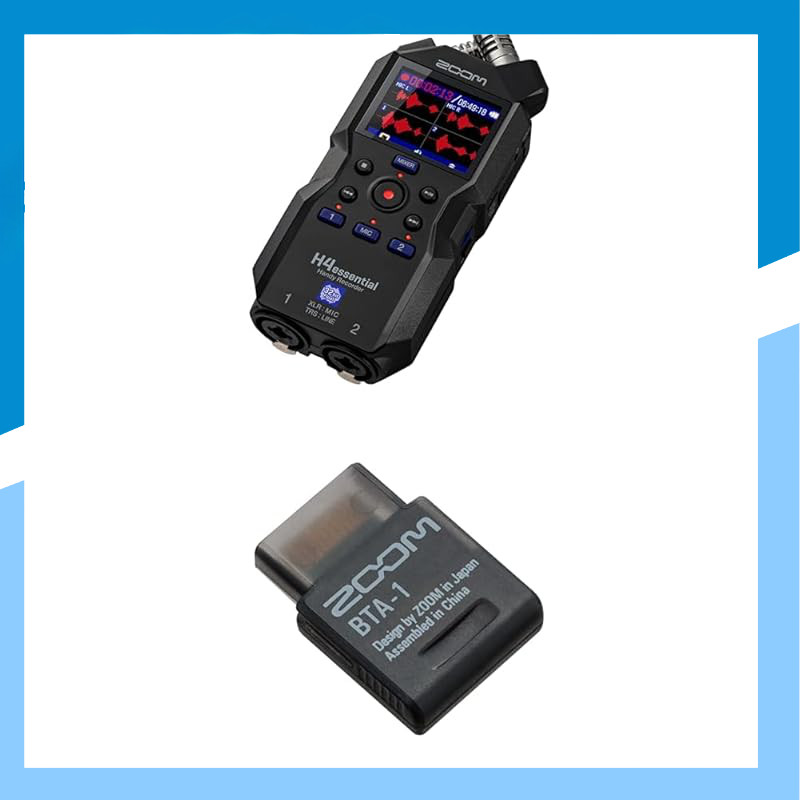 "ZOOM H4 Essential Handy Recorder - 32bit Float Recording, 4-Track XY Stereo Mic, USB-C, 3-Year Warr